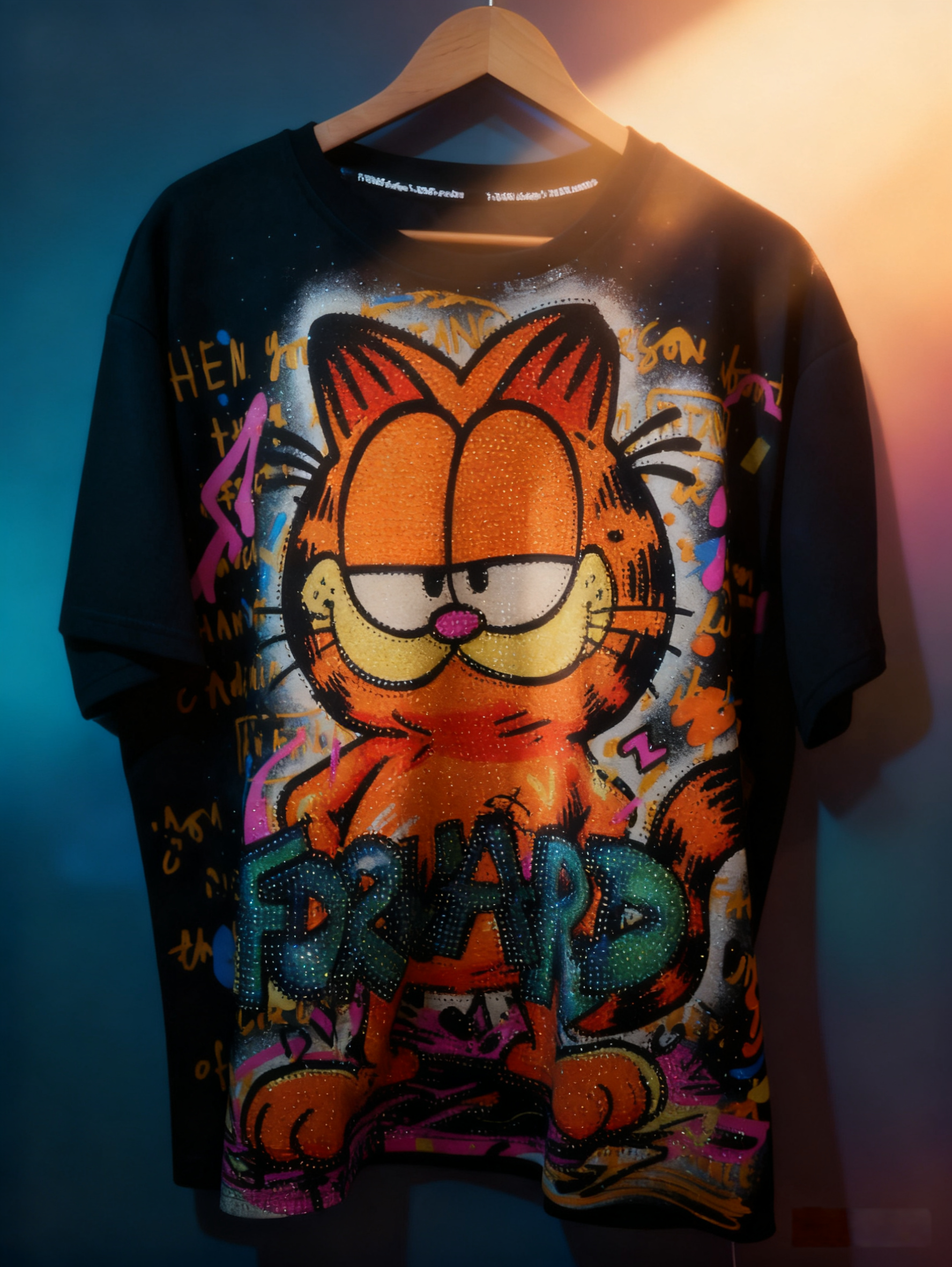 Garfield Sparkling T-Shirt - Shine Like a Lasagna-Fueled Star