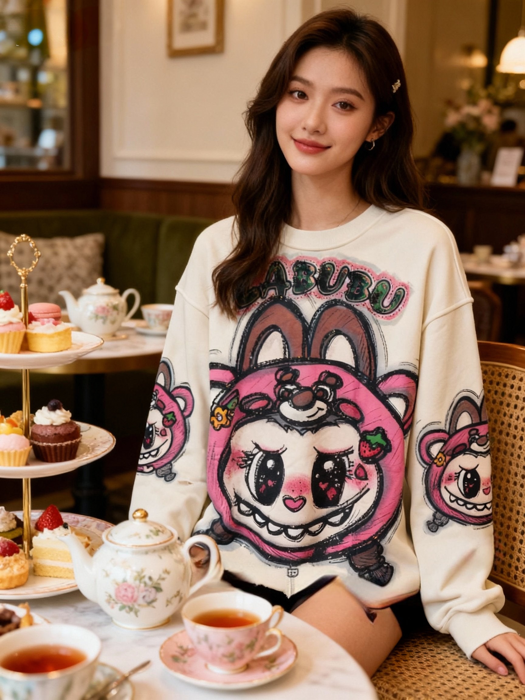 Snuggle Up in Sweetness with the Labubu Apricot Hoodie!