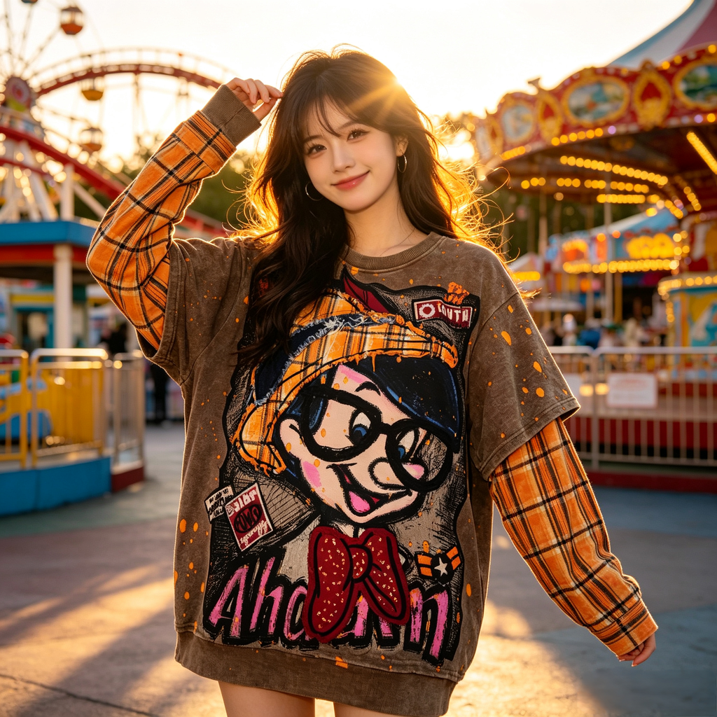 Pinocchio Exquisite Embroidery Sweatshirt