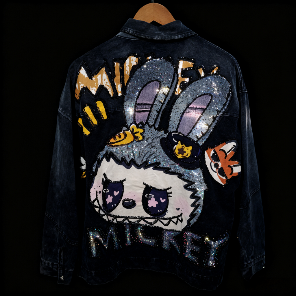 Labubu Embroidered Denim Jacket