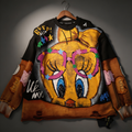 Looney Tunes Tweety Bird Patchwork & Embroidered Unisex Sweatshirt