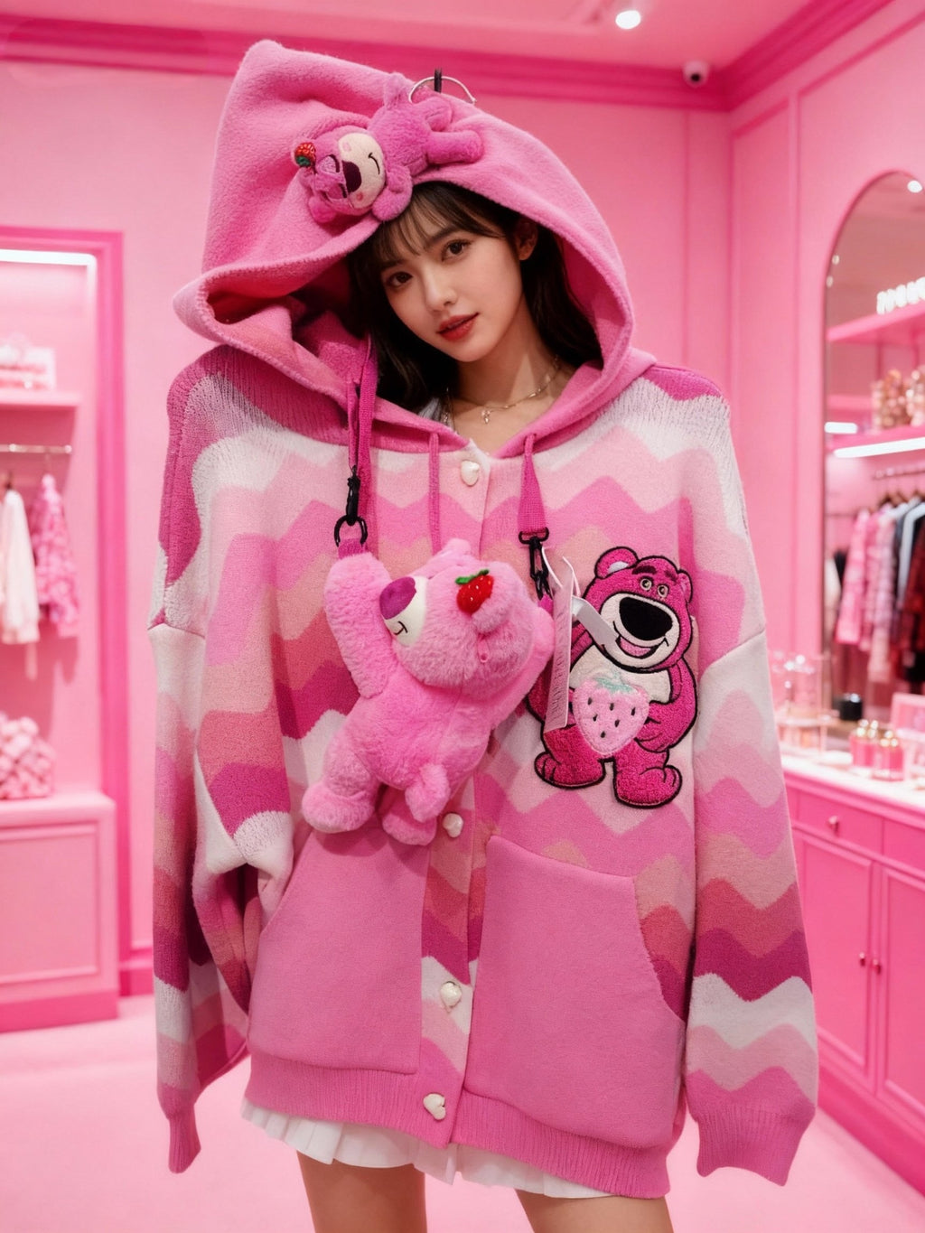 Embrace Cuddly Comfort: The Lotso Knitted Hooded Jacket