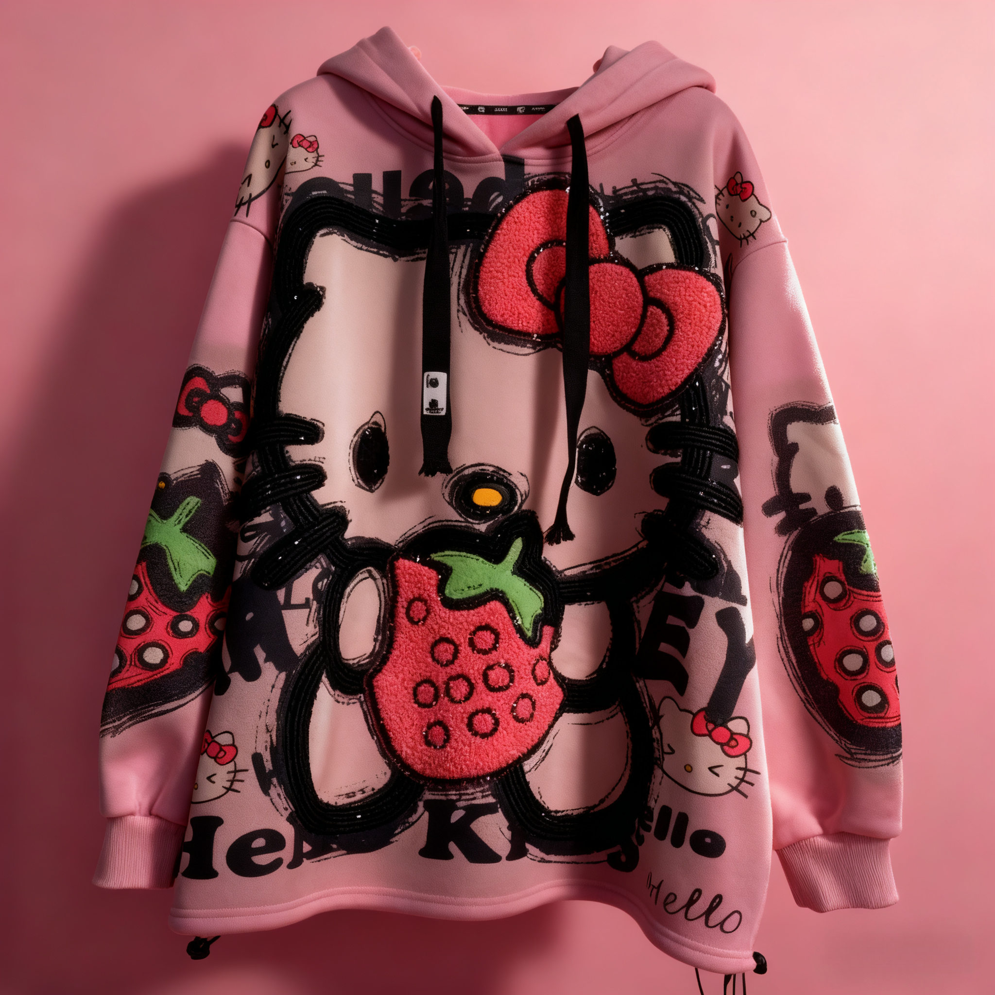Hello Kitty & Friends: Strawberry Dreams Embroidered Hoodie