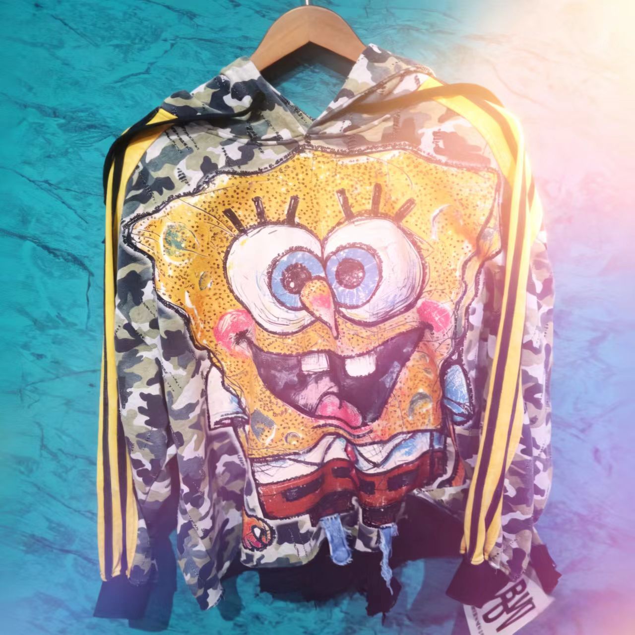 (053) Spongebob Camo Hoodie