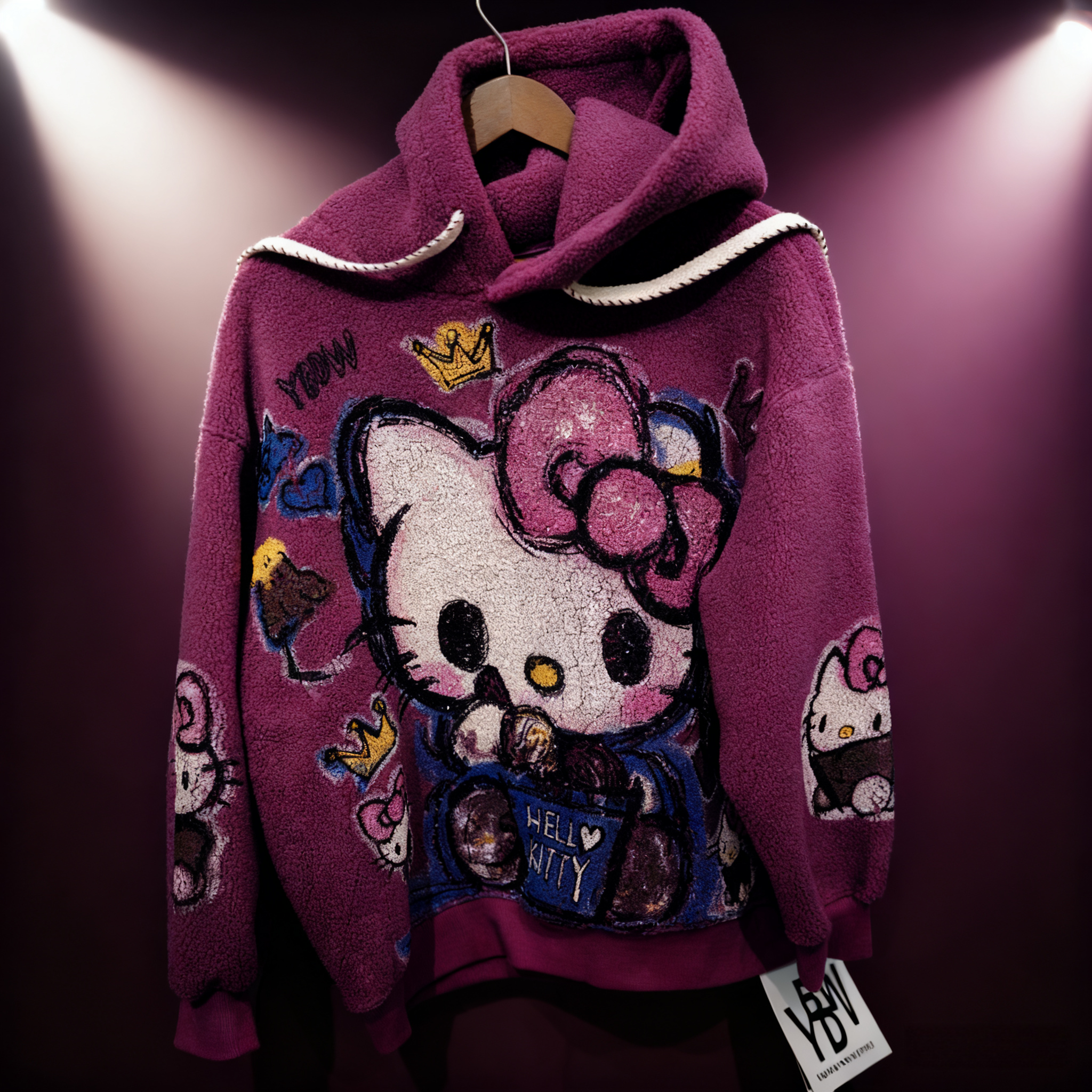 Hello Kitty Lambswool Sequin Jacket: Where Cozy Meets Dazzling