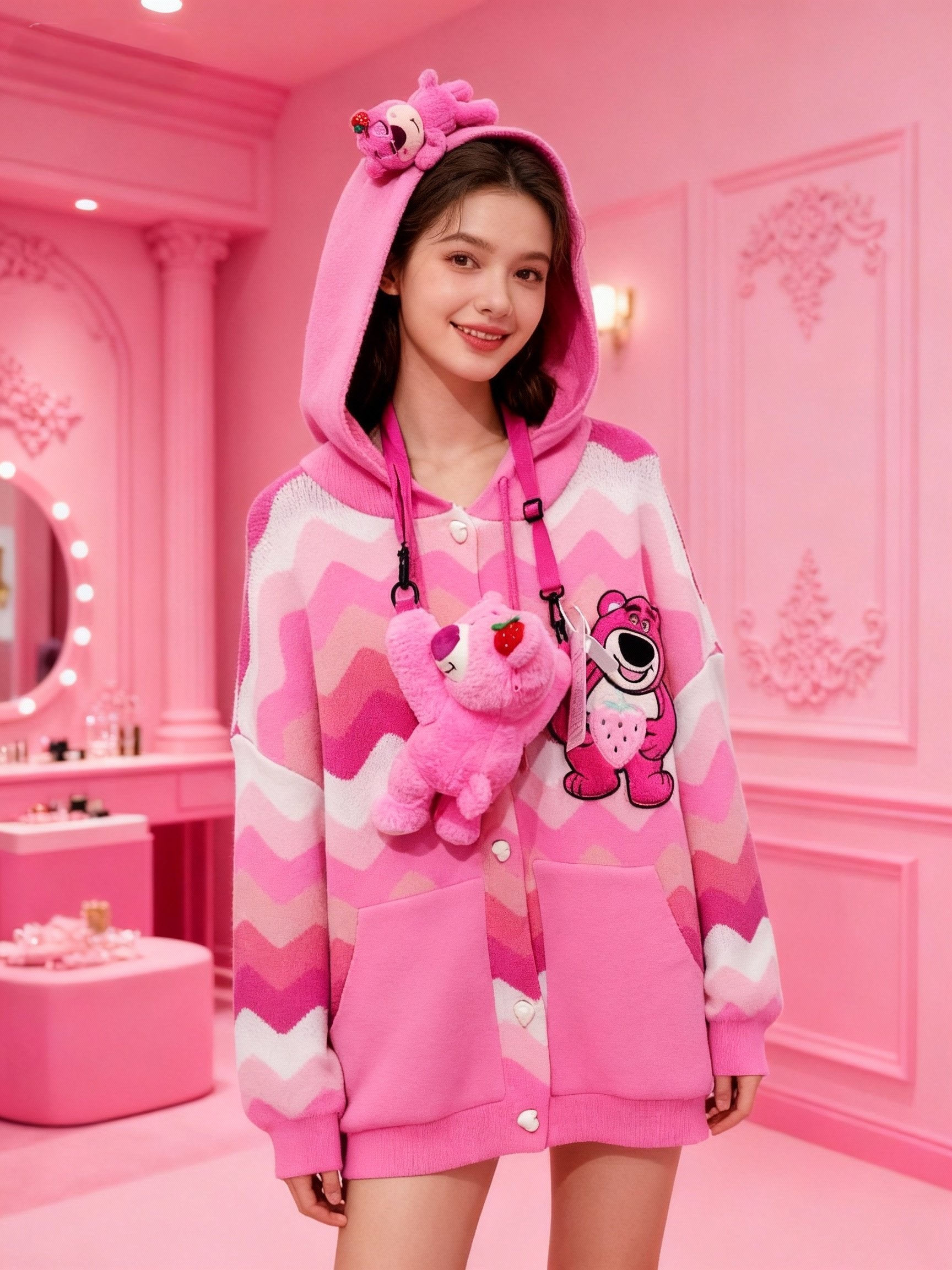 Embrace Cuddly Comfort: The Lotso Knitted Hooded Jacket