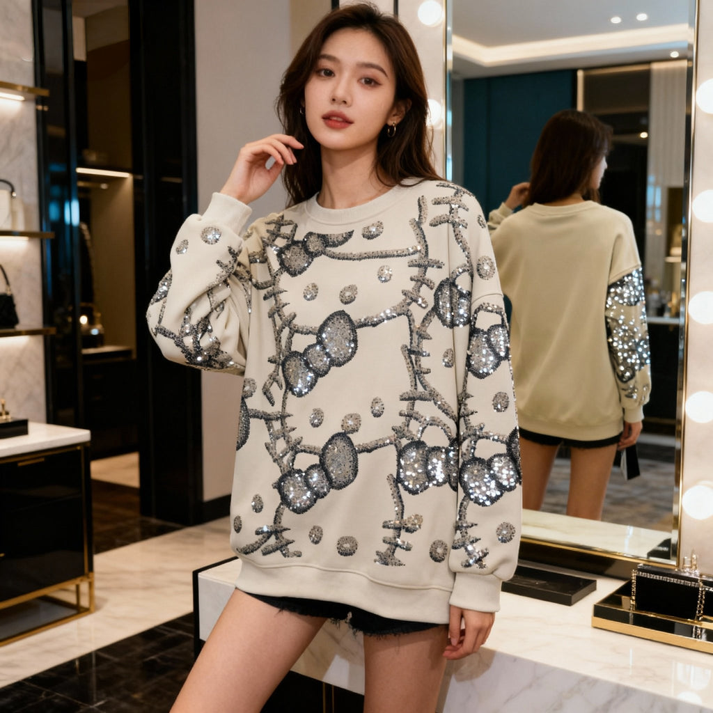 Unleash the Magic: Sequined Color-Changing Hello Kitty Hoodie