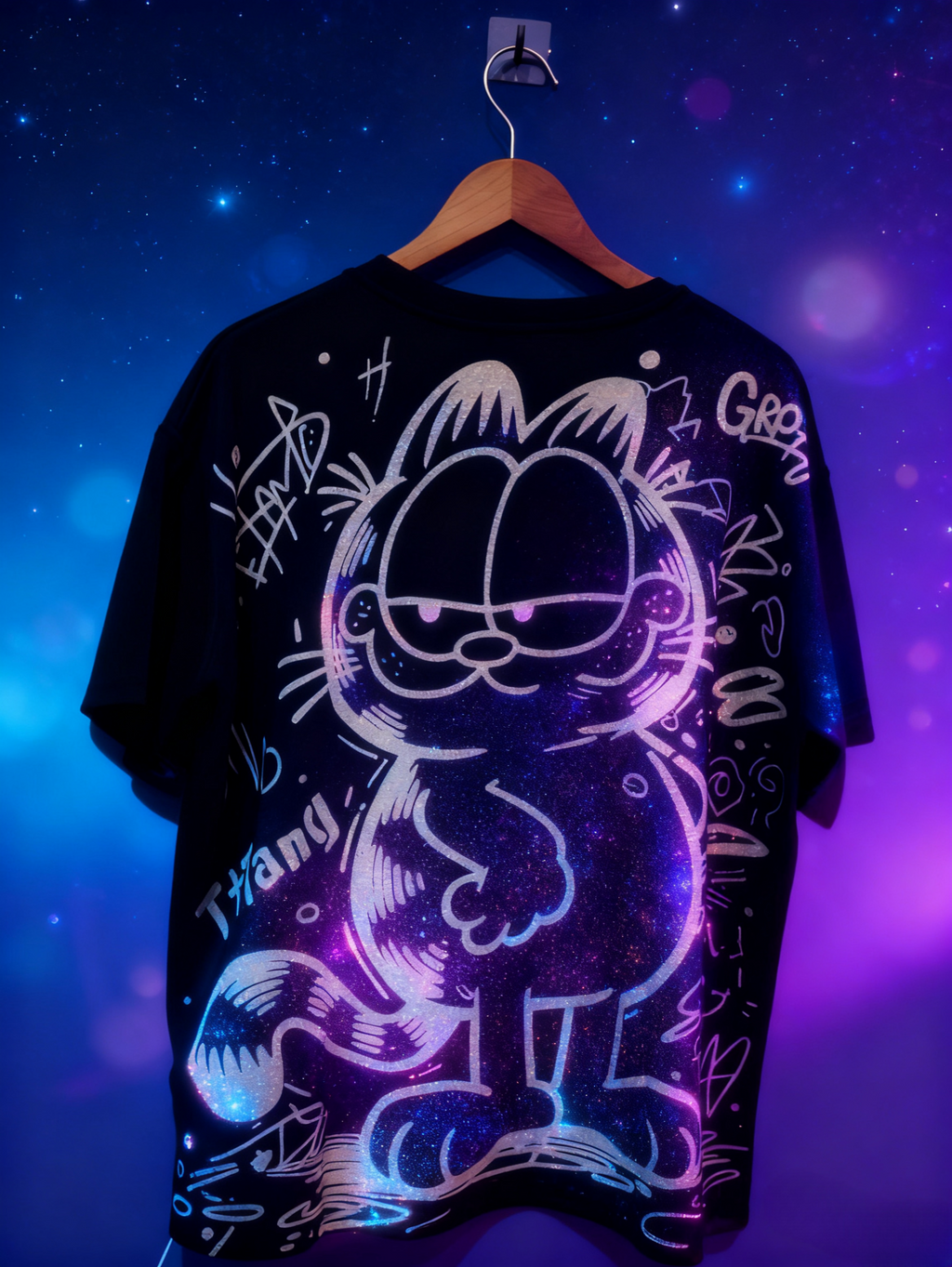Garfield Sparkling T-Shirt - Shine Like a Lasagna-Fueled Star