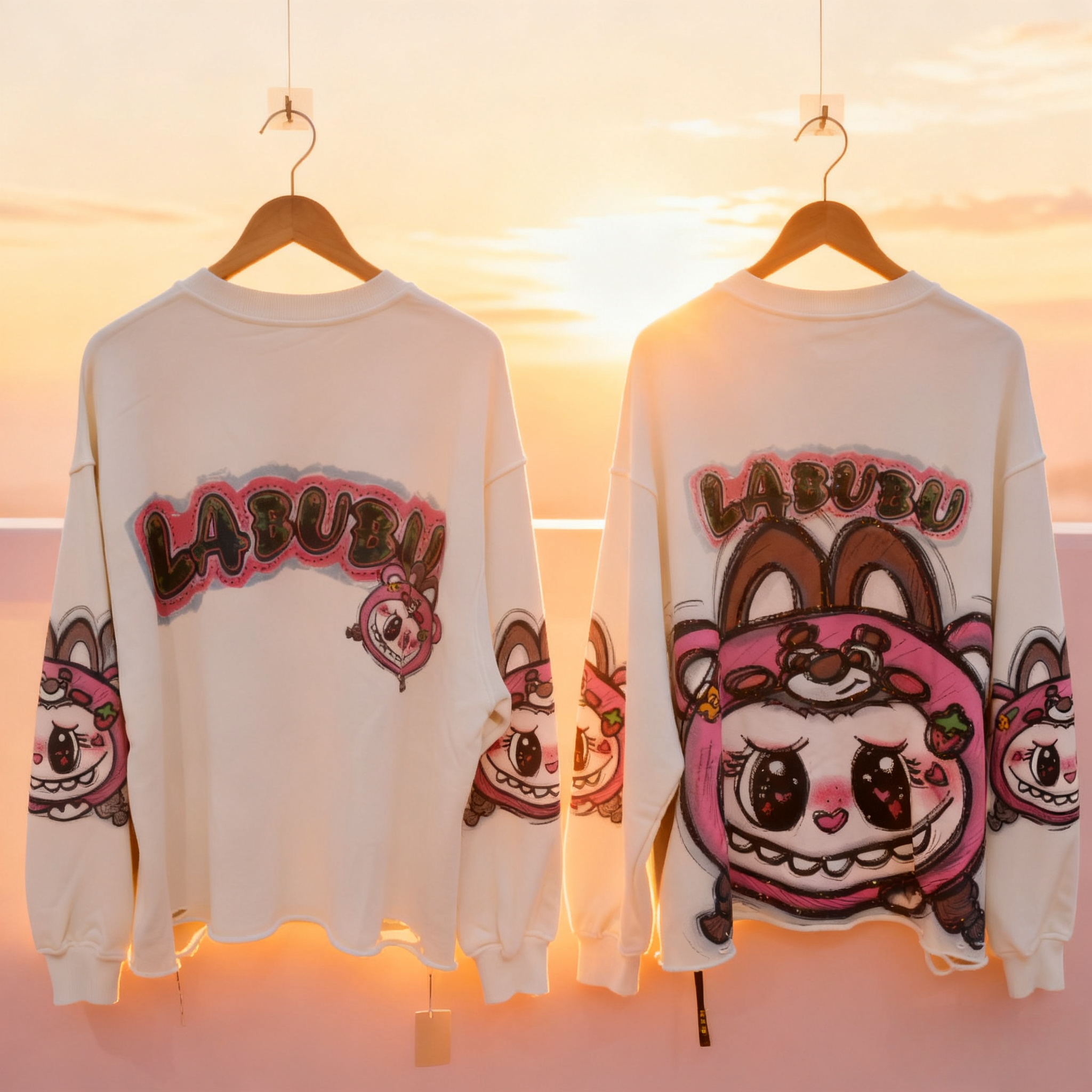 Snuggle Up in Sweetness with the Labubu Apricot Hoodie!