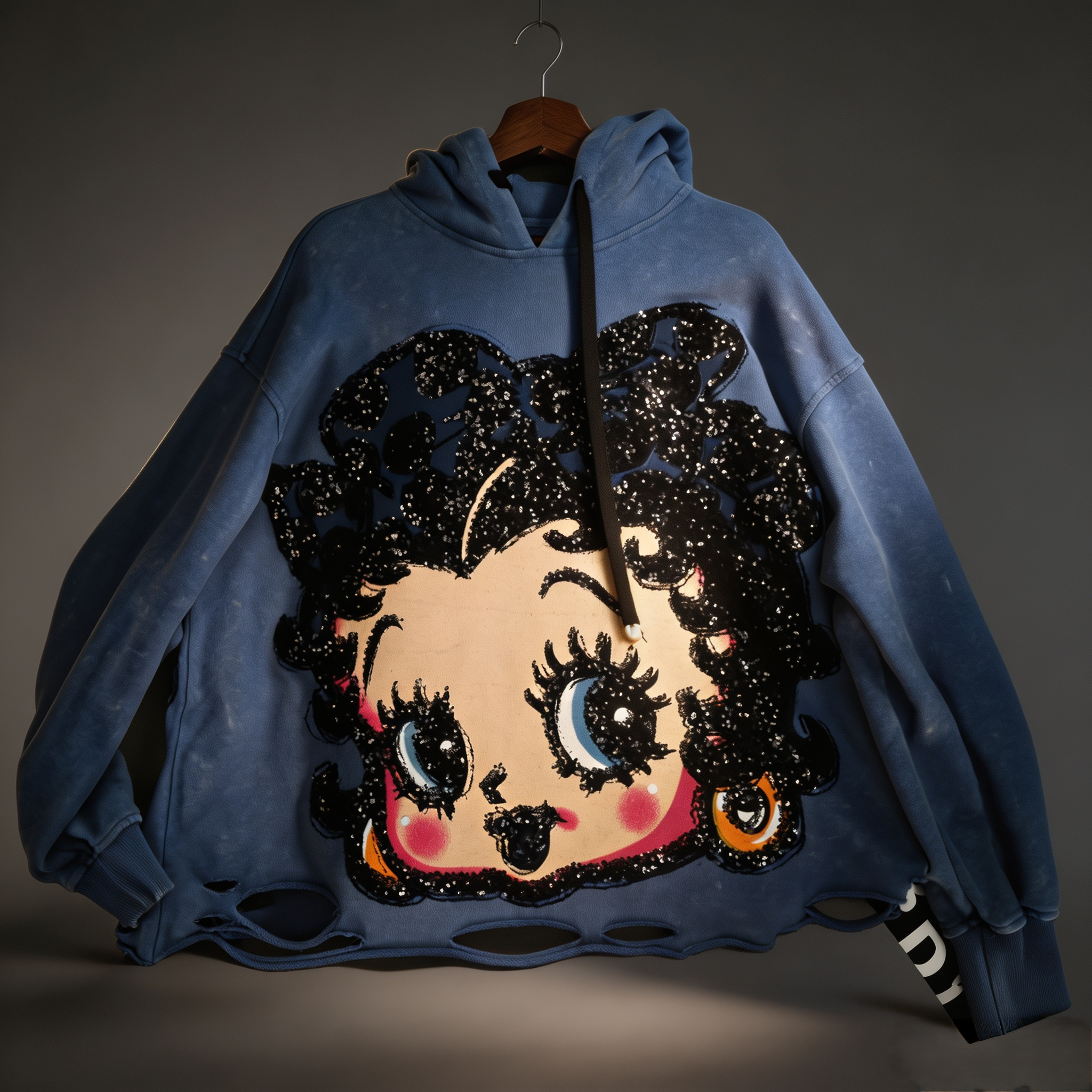 Women's Betty Boop "Flip" Sequin Sweatshirt